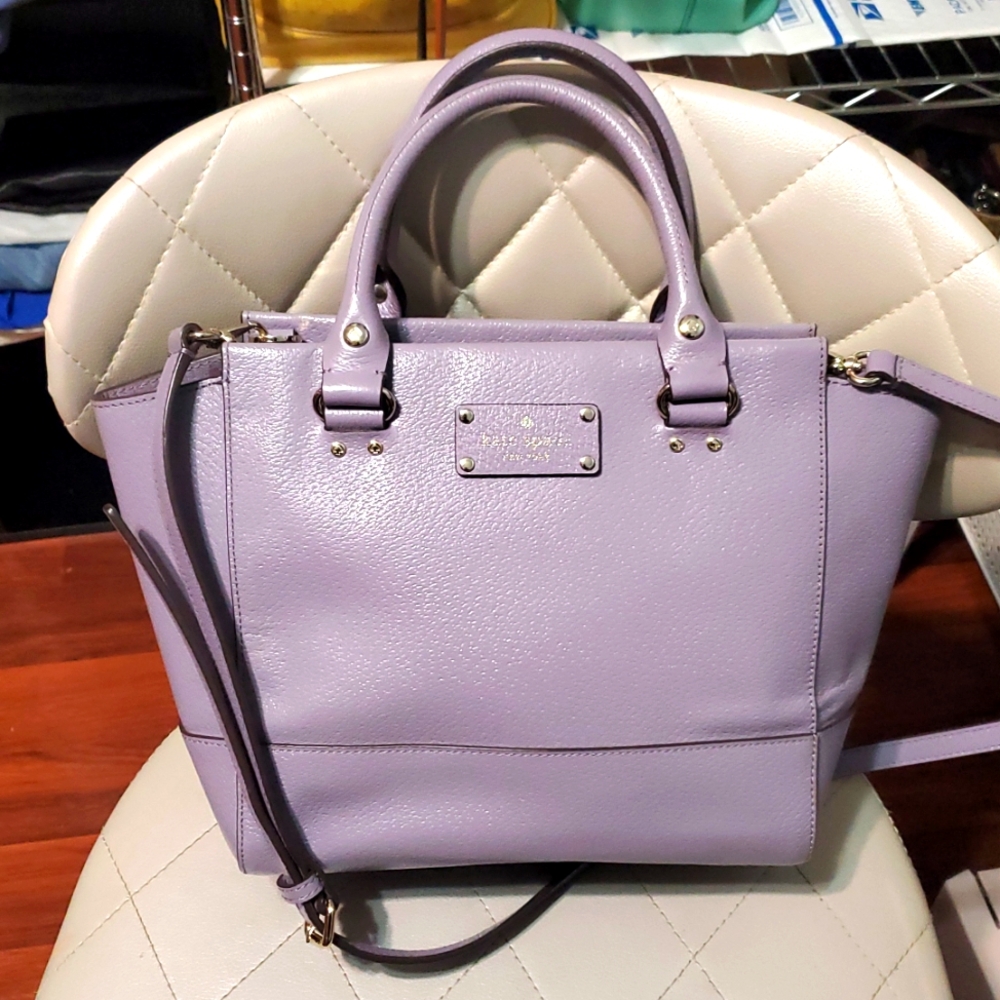 Kate Spade New York Wellesley Camryn Lilac Leather Satchel Bag💜 - Picture 5 of 16